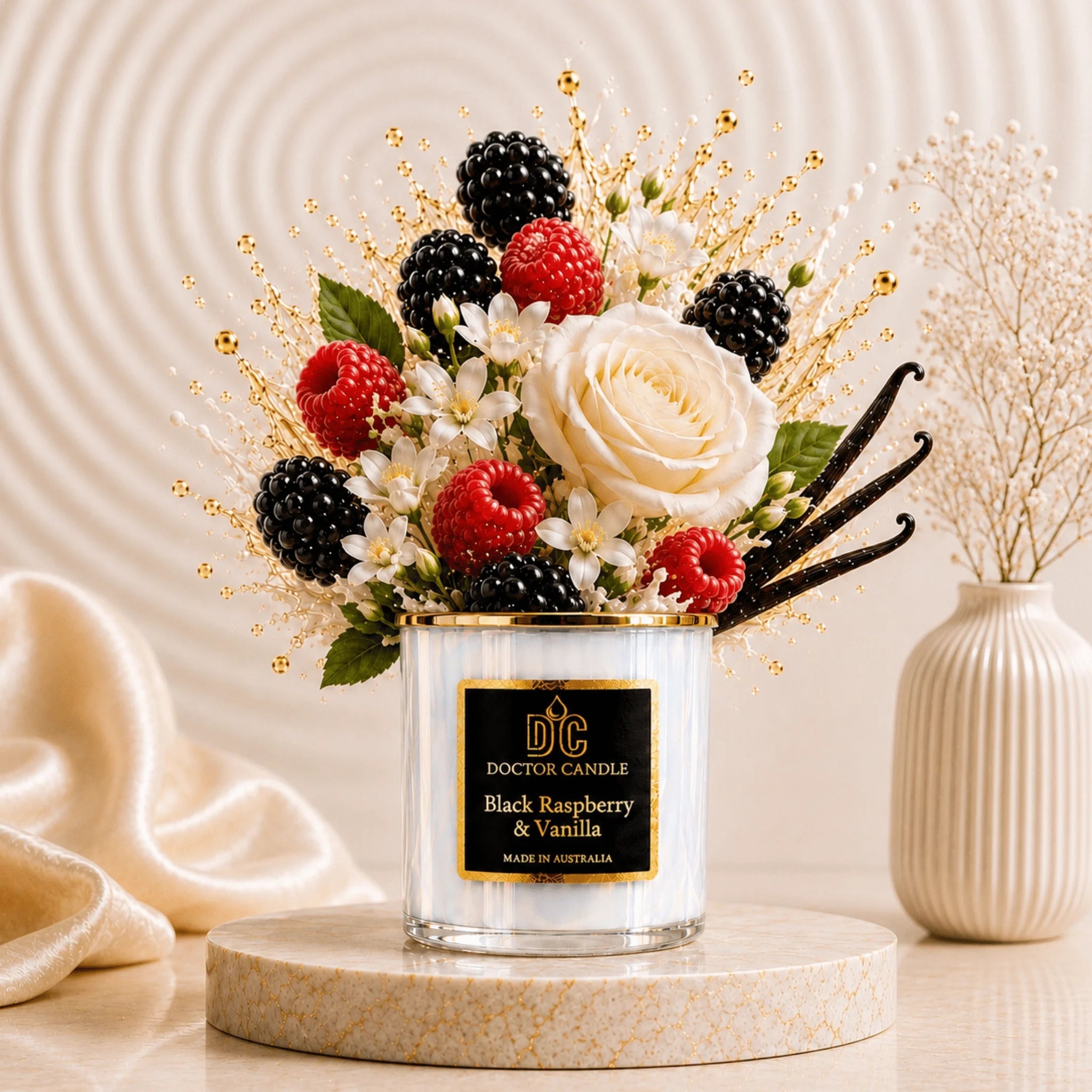 Black Raspberry & Vanilla Scented Candle | Doctor Candle - Doctor Candle