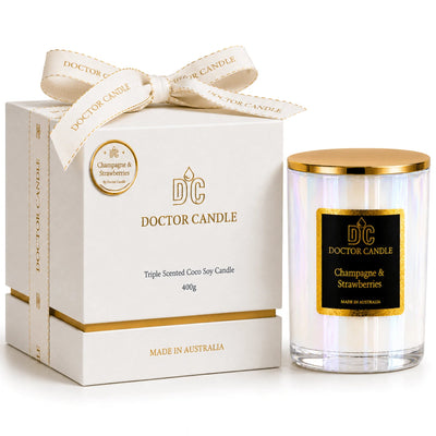 Champagne & Strawberry Scented Candle | Doctor Candle - Doctor Candle