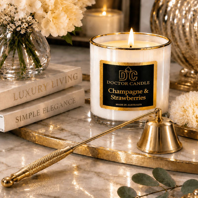 Champagne & Strawberry Scented Candle | Doctor Candle - Doctor Candle